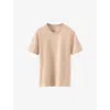 Eton Mens Beige Crewneck Organic Cotton-jersey T-shirt