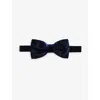 Eton Mens Blue Pre-tied Velvet Bow Tie