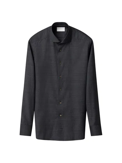 Eton Men's Check Merino Wool Contemporary-fit Shirt In Blue
