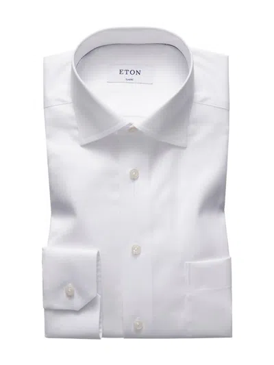 Eton Men's Classic-fit Cotton Twill Shirt In White