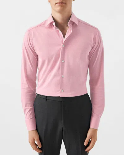 Eton Men's Contemporary Fit 4flex Stretch Sport Shirt In Pink/red