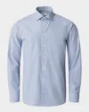 Eton Men's Elevated Contemporary-fit Twill Check Sport Shirt In Pastel Blue