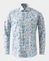 Eton Men's Elevated Contemporary-fit Cotton Floral Sport Shirt In Pastel Blue