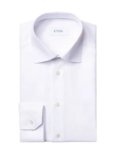 Eton Men's Contemporary-fit Diagonal Stripe Dress Shirt In White