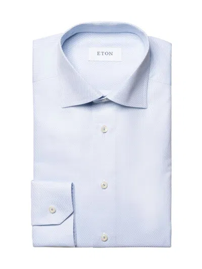 Eton Men's Contemporary-fit Dobby Shirt In Blue