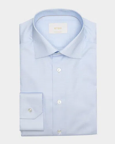 Eton Men's Contemporary-fit Elevated Organic Cotton Dress Shirt In Blue