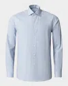 Eton Men's Contemporary Fit Grid Check Sport Shirt In Pastel Blue