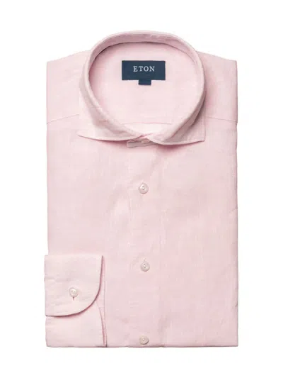 Eton Men's Contemporary-fit Linen Shirt In Pink