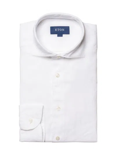 Eton Men's Contemporary-fit Linen Shirt In White