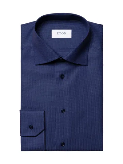 Eton Men's Contemporary Fit Pin-dot Shirt In Blue