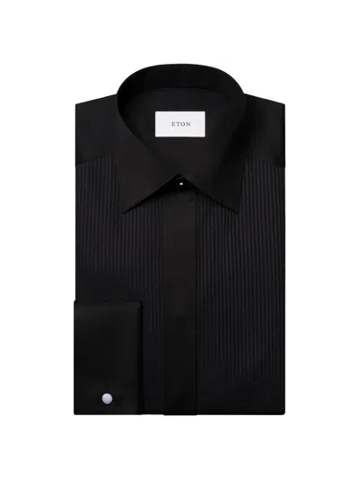 Eton Men's Contemporary Fit Plissé Shirt In Black