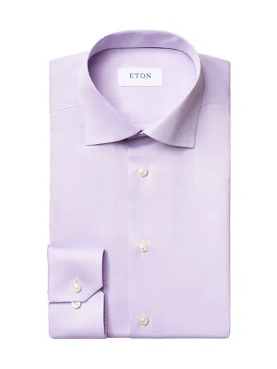 Eton Men's Contemporary-fit Twill Dress Shirt In Purple