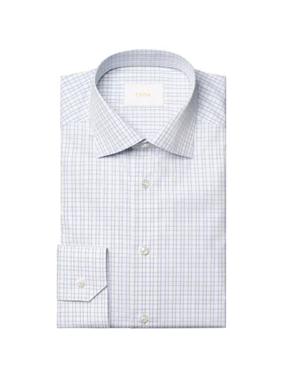 Eton Men's Contemporary-fit Check Elevated Shirt In White