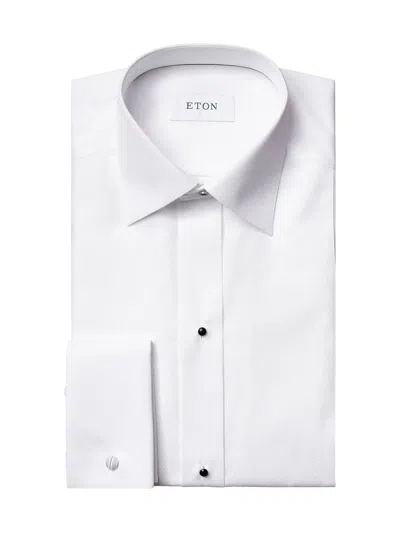 Eton Men's Contemporary-fit Cotton Pique Tuxedo Shirt In White
