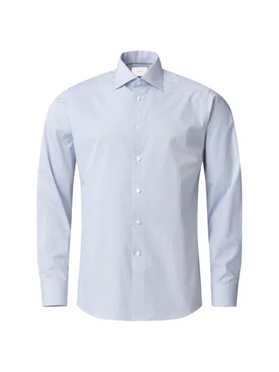 Eton Men's Contemporary-fit Elevated Striped Button-front Shirt In Blue