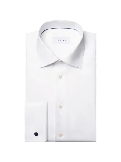 Eton Men's Contemporary-fit French-cuff Twill Shirt In White