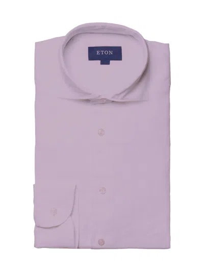 Eton Men's Contemporary-fit Linen Shirt In Purple