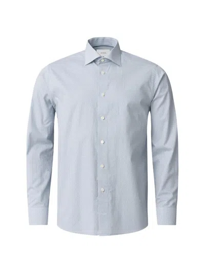 Eton Men's Contemporary-fit Micro Print Button-front Shirt In Blue