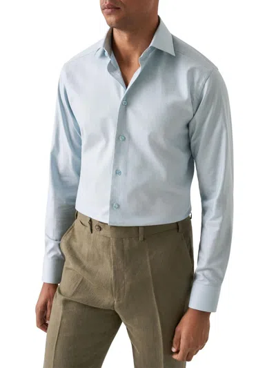 Eton Men's Contemporary-fit Semi-solid Cotton Shirt In Blue