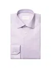 Eton Men's Contemporary-fit Textured Solid Elevated Shirt In Purple