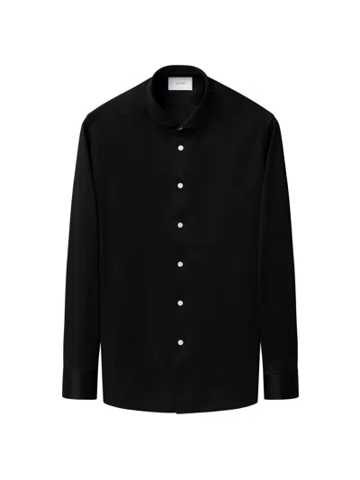Eton Men's Cotton Jacquard Contemporary-fit Shirt In Black