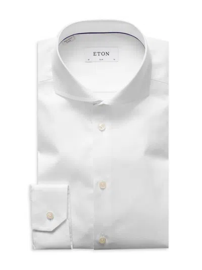 Eton Men's Cotton Slim-fit Cutaway-collar Dress Shirt In White