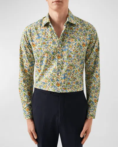 Eton Men's Cotton Twill Floral Dress Shirt In Multi