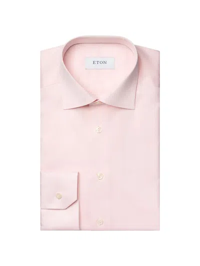 Eton Men's Cotton-twill Contemporary-fit Dress Shirt In Pink