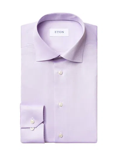 Eton Men's Cotton-twill Contemporary-fit Dress Shirt In Purple