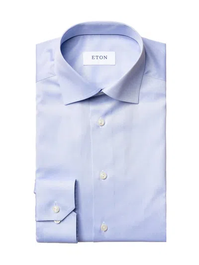 Eton Men's Cotton-twill Slim-fit Dress Shirt In Blue