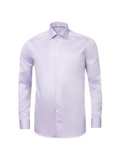 Eton Men's Cotton-twill Slim-fit Dress Shirt In Purple