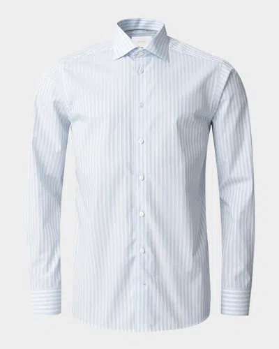 Eton Men's Elevated Pique Bengal Stripe Slim-fit Dress Shirt