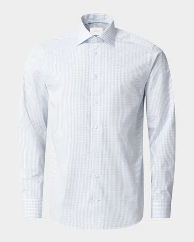 Eton Men's Elevated Pique Check Contemporary Fit Dress Shirt