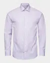 Eton Mens Light Purple Micro-print Slim-fit Cotton-poplin Shirt In Light Purple
