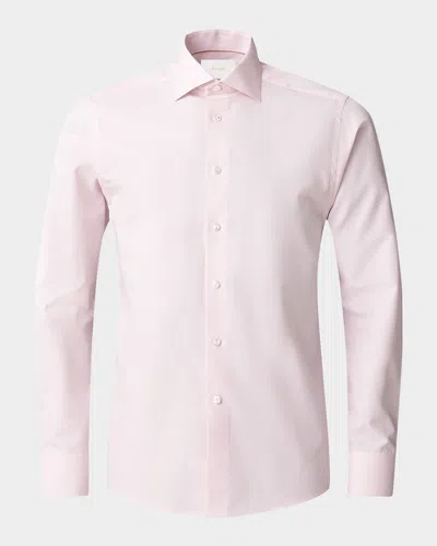Eton Men's Elevated Stripe Pique Contemporary-fit Dress Shirt In Pink