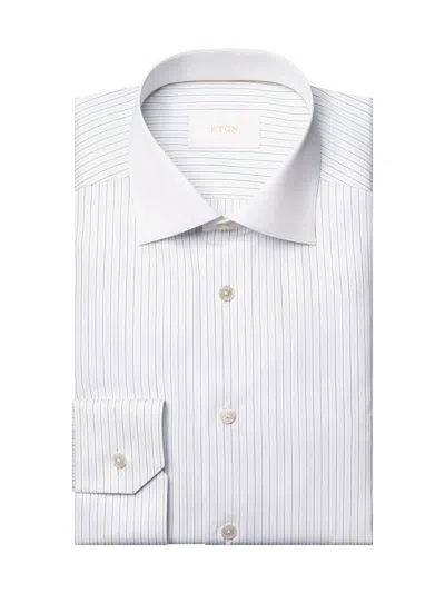 Eton Men's Elevated Striped Cotton Contemporary-fit Shirt In Multi