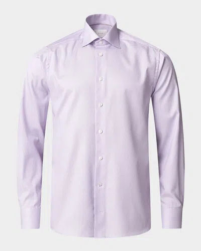Eton Men's Elevated Textured Supima 120 Slim-fit Dress Shirt In Multi