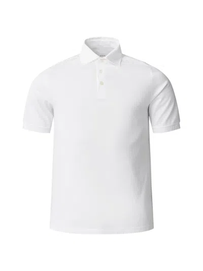 Eton Men's Filo Di Scozia Cotton Polo Shirt In White