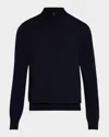 Eton Men's Fine Knit Quarter-zip Sweater In Navy Blue