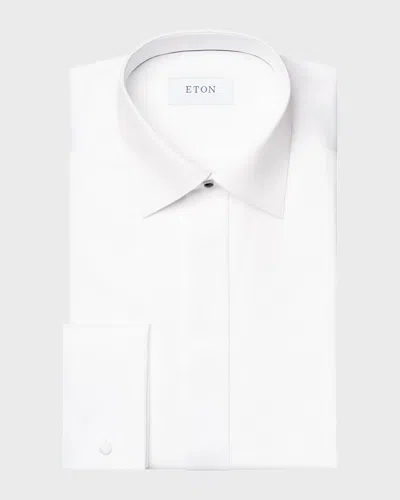 Eton Men's Fine Stripe Bib-front Slim Fit Evening Shirt In White