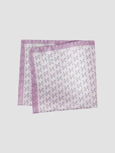 Eton Men's Floral Panama Silk Pocket Square In Pink