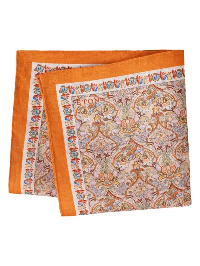 Eton Men's Floral Silk Pocket Sqaure In Multi