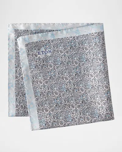 Eton Men's Floral Silk Pocket Square