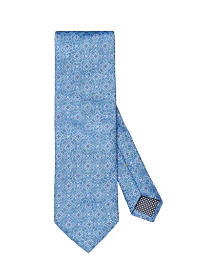 Eton Men's Floral Silk Tie In Blue