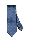Eton Men's Micro-square Woven Silk Tie In Blue