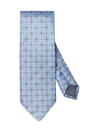 Eton Men's Floral Silk Tie In Blue