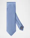 Eton Men's Floral Silk Tie In Lt Blue