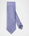 Eton Floral Silk Tie In Lt Prple