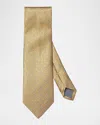 Eton Men's Floral Silk Tie In Yellow