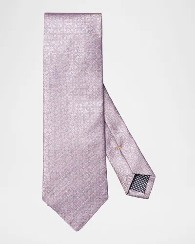 Eton Men's Floral Silk Tie In Pink